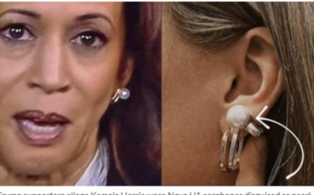 Did Kamala Harris wear Bluetooth earrings during the debate with Trump ?
