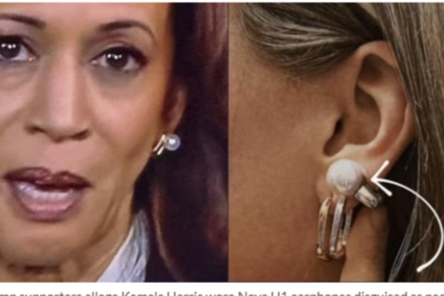 Did Kamala Harris wear Bluetooth earrings during the debate with Trump ?